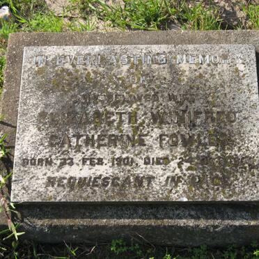 FOWLES Elizabeth Winifred Catherine 1901-1956
