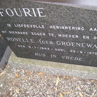 FOURIE Ronelle nee GROENEWALD 1943-1970
