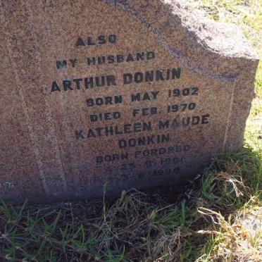 DONKIN Arthur 1902-1970 &amp; Kathleen Maude FORDRED 1901-1998