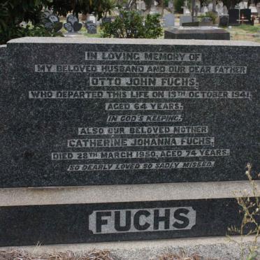 FUCHS Otto John -1941 &amp; Catherine Johanna -1950