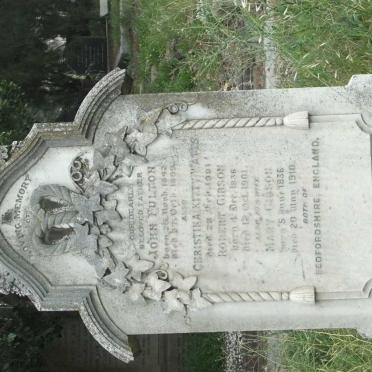 FULTON John 1842-1899 &amp; Christina WATTS -1901 :: GIBSON Robert 1836-1901 &amp; Mary 1836-1910
