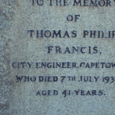 FRANCIS Thomas Philip  -1935 
