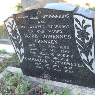 FRANKEN Jacob Johannes 1899-1965 &amp; Catharina Petronella 1903-1983