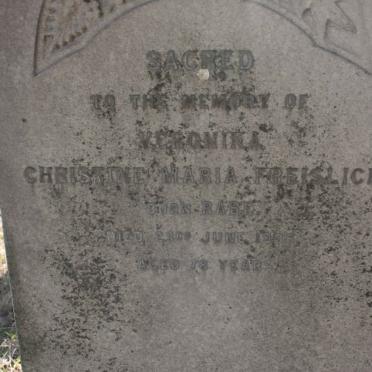 FREISLICH Veronika Christina Maria nee RABE -1906