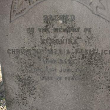 FREISLICH Veronika Christina Maria nee RABE -1906
