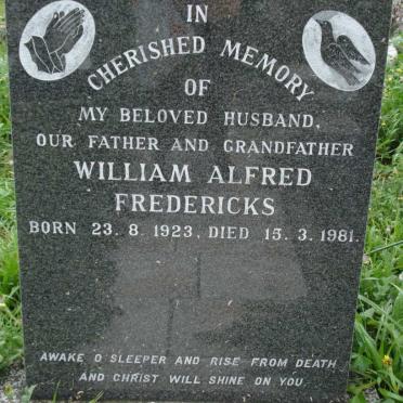 FREDERICKS William Alfred 1923-1981