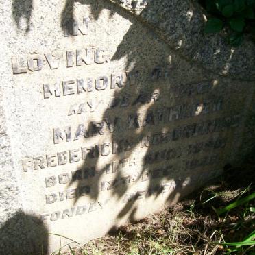 FREDERICKS Mary Kathleen nee ? ??-??
