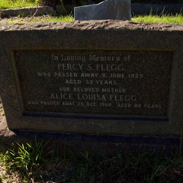 FLEGG Percy S. -1929 &amp; Alice Louisa -1969