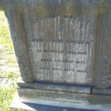 FAIRHEAD John Tyrrel 1872-1935