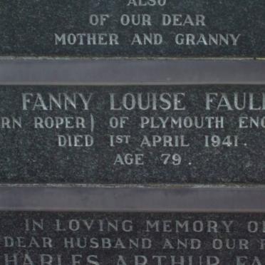 FAULL Fanny Louise nee ROPER -1941