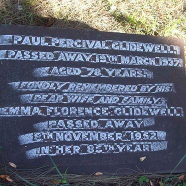 GLIDEWELL Paul Percival -1937 &amp; Emma Florence -1952