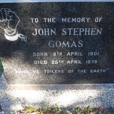 GOMAS John  Stephen 1901-1979