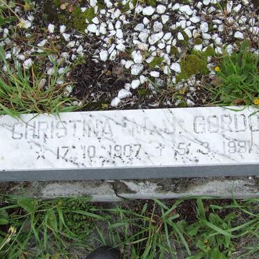 GORDON Christina M.J. 1907-1991