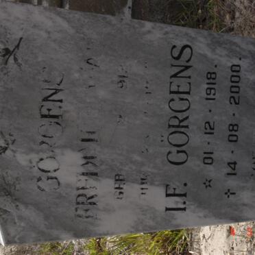 GORGENS Fredrich ? 1913-?? &amp; I.F. 1918-2000