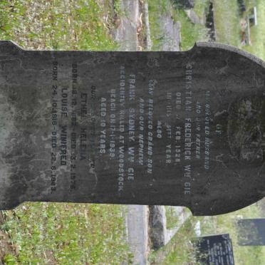 GIE Christian Frederick Wm. -1928 &amp; Ethel Helena 1882-1976 :: GIE Frank Sydney Wm. -1939 :: GIE Louise Winifred 1916-1983