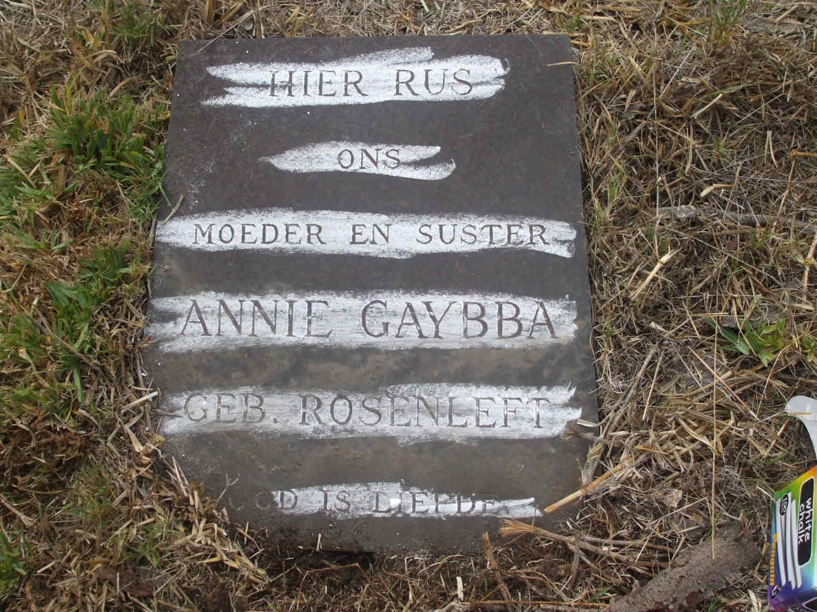 GAYBBA Annie nee ROSENLEFT