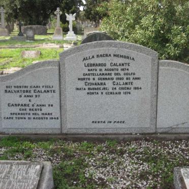 GALANTE Leonardo 1874-1960 &amp; Giovanna BUONOCORE 1884-1976 :: GALANTE Salvatore -1945