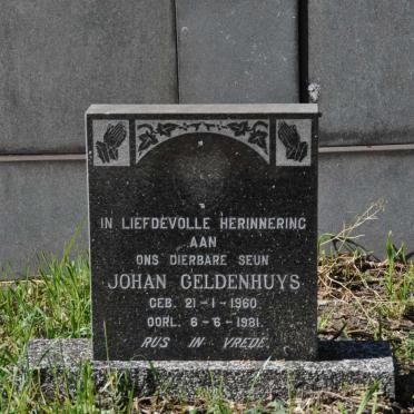 GELDENHUYS Johan 1960-1981