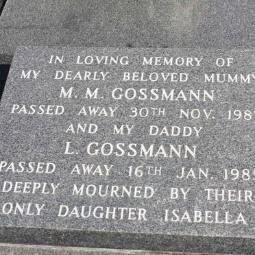 GOSMANN L. -1985 &amp; M.M. -1987