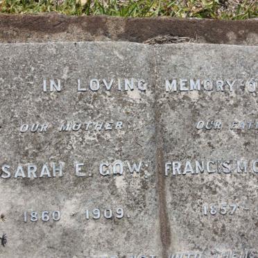 GOW Francis M. 1857-1931 &amp; Sarah E. 1860-1909