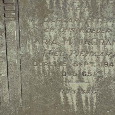 GRANGE Maria M., la nee PIENAAR -1947