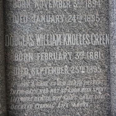 GREEN Douglas William Knolles 1881-1895