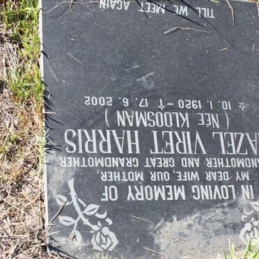 HARRIS Hazel Viret nee KLOOSMAN 1920-2002