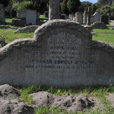 HAY Alice -19?3 :: BUTTON Wilfred Ernest -1926