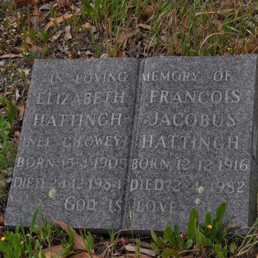 HATTINGH Francois Jacobus 1916-1982 &amp; Elizabeth GILOWEY 1905-1984