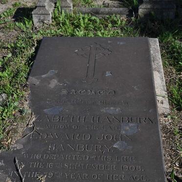 HANBURY Elizabeth -1908