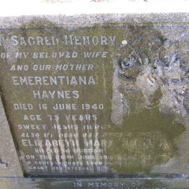 HAYES Emerentiana -1940 :: HAYES Elizabeth Mary -1943