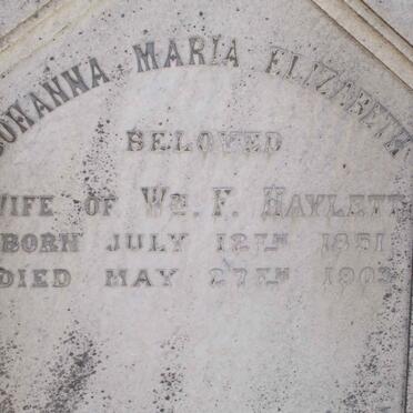 HAYLETT Johanna Maria Elizabeth 1851-1903