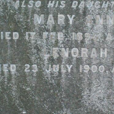 HALL George -1911 &amp; Ellen -1895 :: HALL Mary Ann -1896 :: HALL Lenorah -1900 