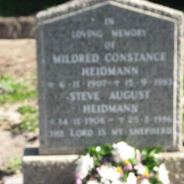 HEIDMANN Mildred Constance 1907-19? &amp; Steve August 190?-19?