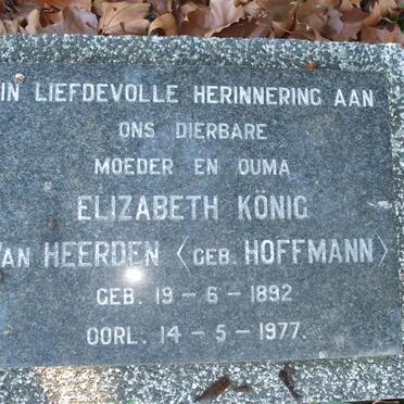 HEERDEN Elizabeth Konig, van nee HOFFMANN 1892-1977