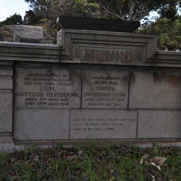 HERRMANN Carl Gottlob 1893-1948 :: HERRMANN Margaret Edna 1924-1943