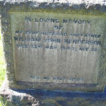 HENDERSON William John -1943