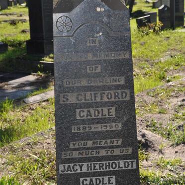 CADLE S. Clifford 1889-1950 &amp; Jacy HERHOLDT 1891-1979