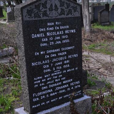 HEYNS Nicolaas Jacobus 1881-1958 &amp; Florindina Johanna 1884-1976