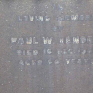 HENDRY Paul W. -1942