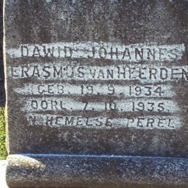 HEERDEN David Johannes Erasmus, van  1934-1935