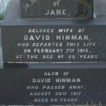 HINMAN David -1917 &amp; Jane -1916