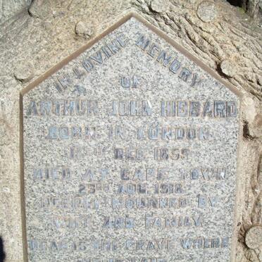HIBBARD Arthur John 1859-1918 &amp; Mary Ann Gertrude -1941