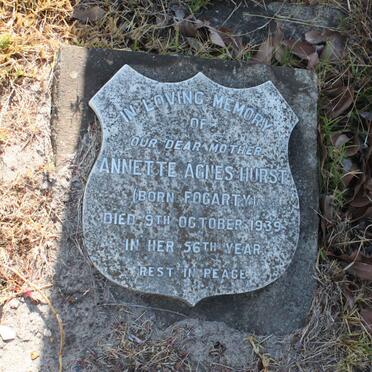 HURST Annette Agnes nee FOGARTY -1939