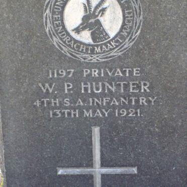 HUNTER W.P. -1921