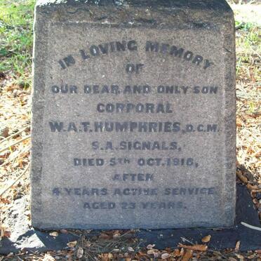 HUMPRIES W.A.T. -1918