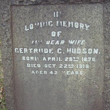 HUDSON Gertrude C. 1876-1918