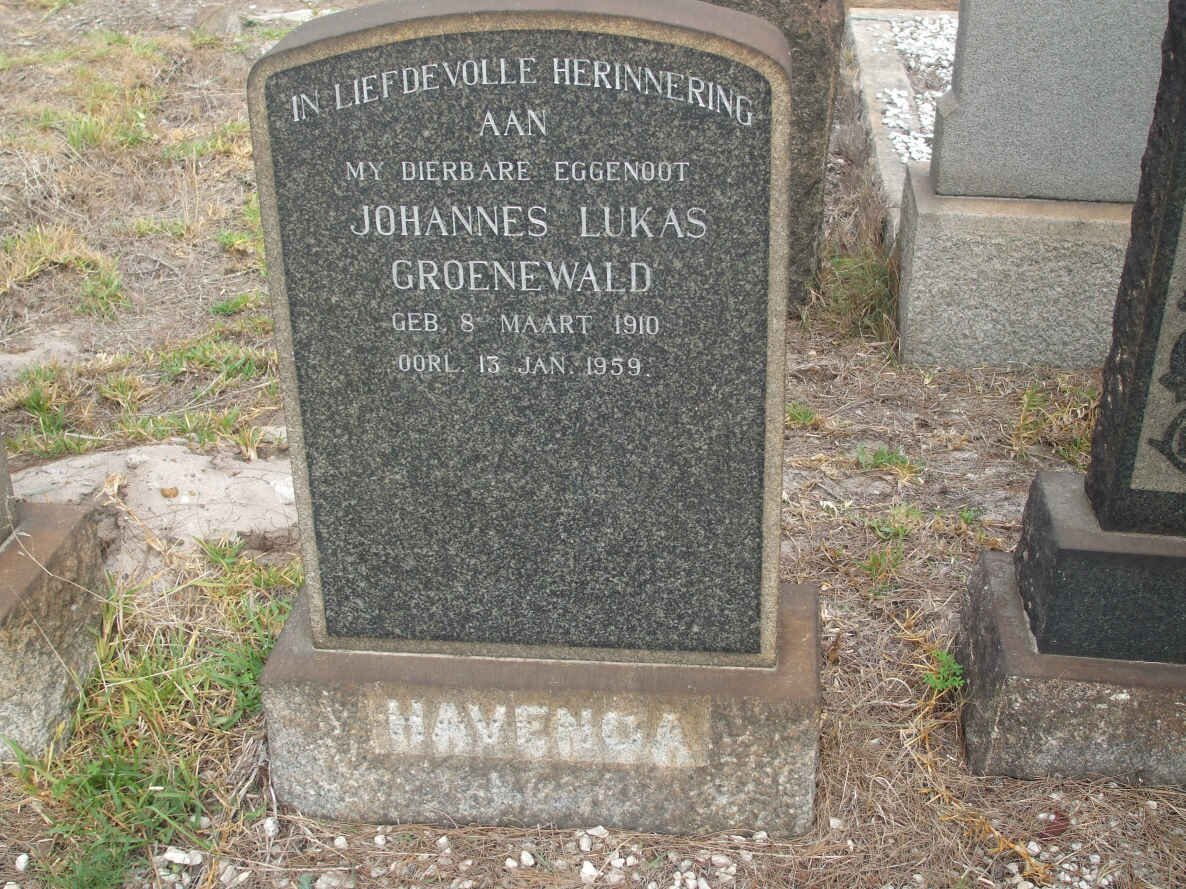 HAVENGA Johannes Lukas Groenewald 1910-1959