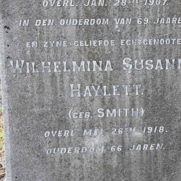 HAYLETT Wilhelmina Susanna nee SMITH -1918