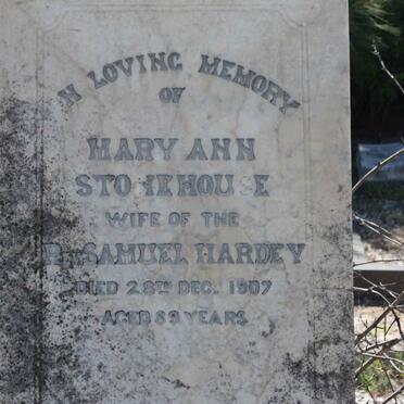 HARDEY Mary Ann nee STONEHOUSE -1907